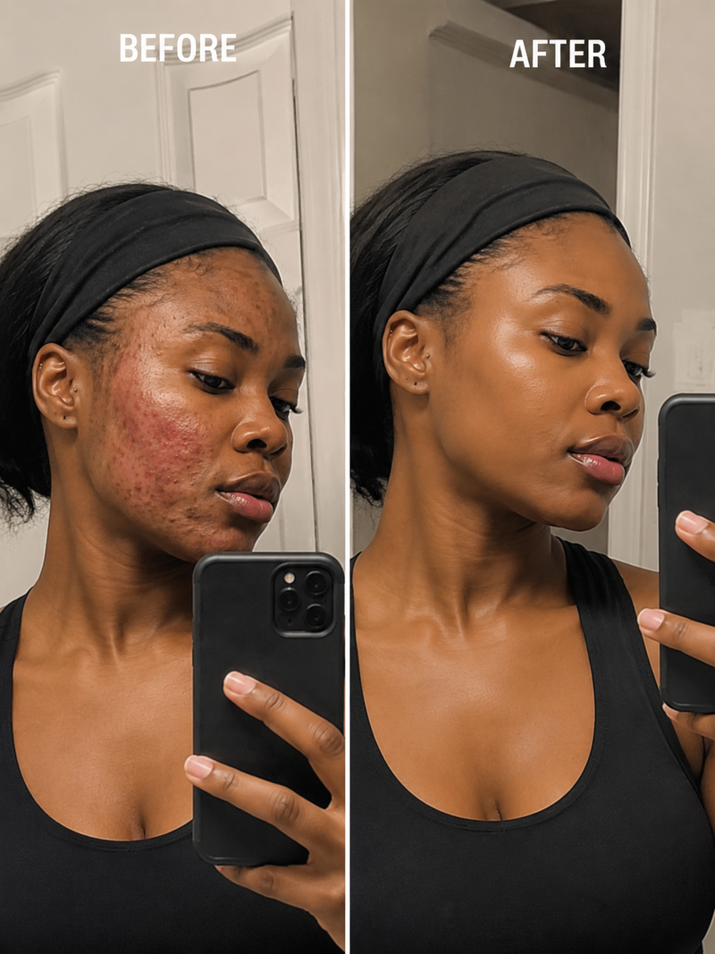 Before and after — Acne-prone